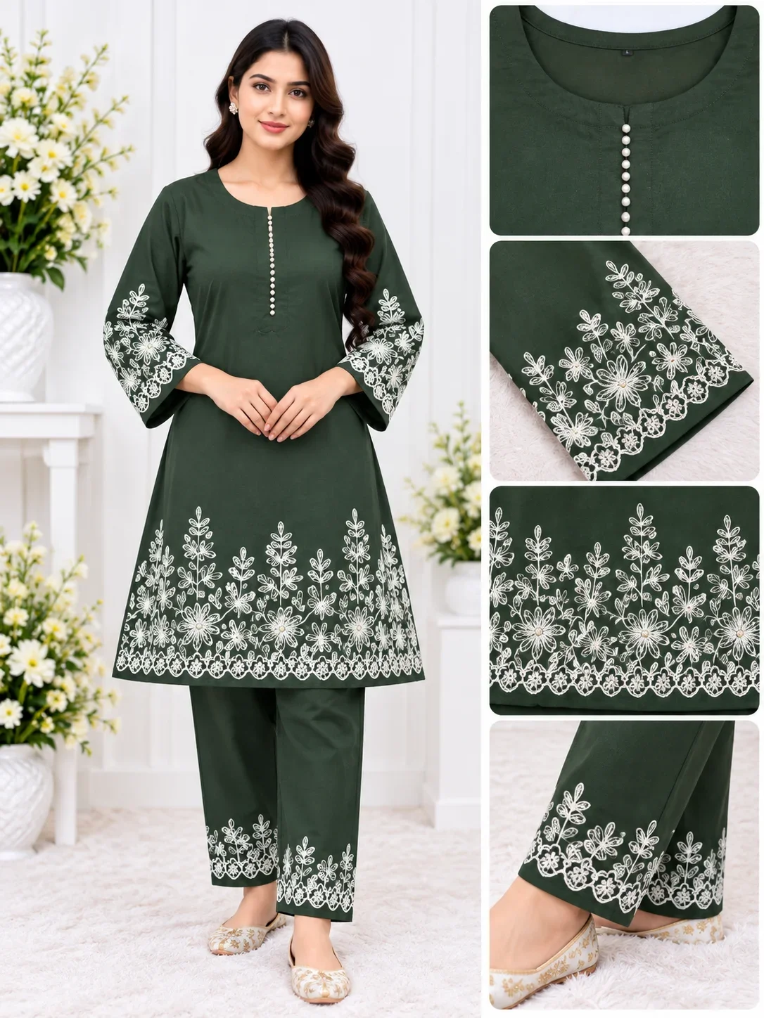 প্রিমিয়াম জাফরান ফেব্রিক্স টু-পিস - সব কালার image 6