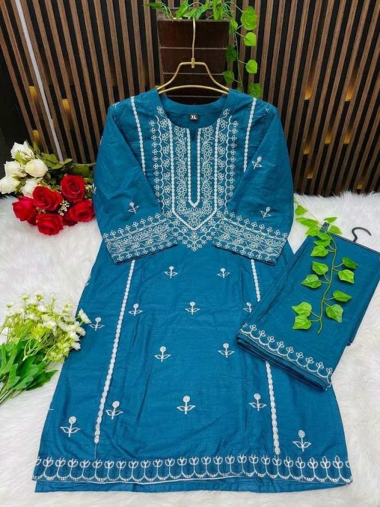 প্রিমিয়াম কটন এমব্রয়ডারি টু-পিস image 2