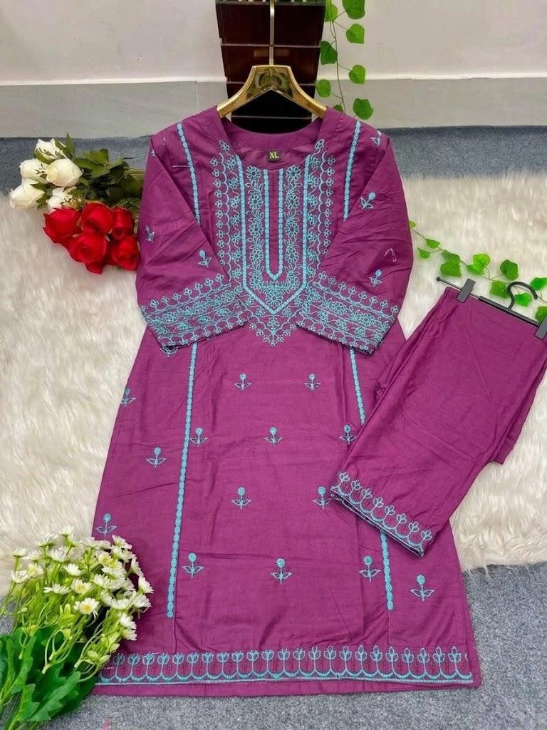প্রিমিয়াম কটন এমব্রয়ডারি টু-পিস image 2