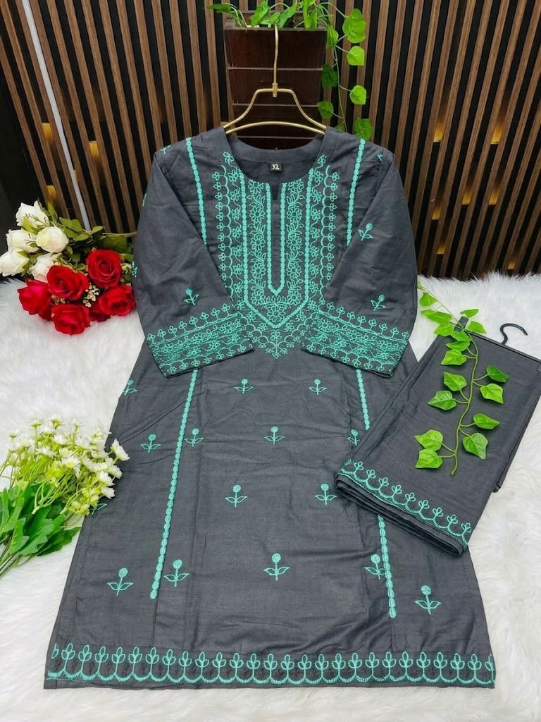 প্রিমিয়াম কটন এমব্রয়ডারি টু-পিস image 2